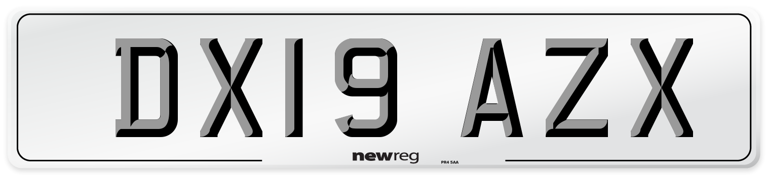 DX19 AZX Number Plate from New Reg